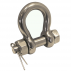 Bow shackle with fastening bolt, forged