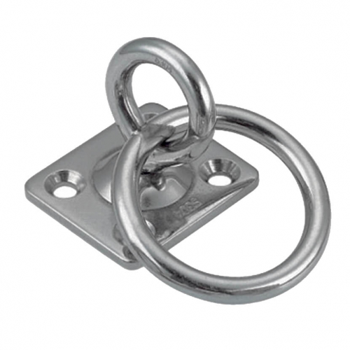 Anello mobile su piastra quadrata con anello
