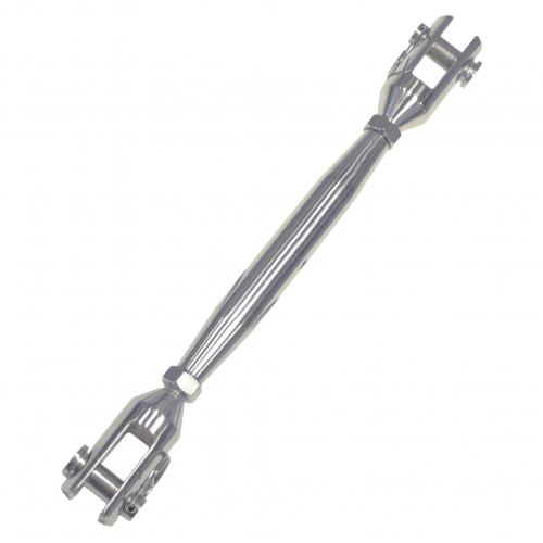 Turnbuckle with two forks, milled forkhead