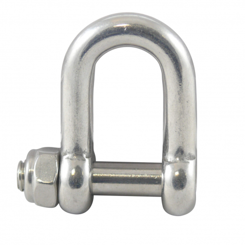 D-Shackle with hexagon socket and safety nut