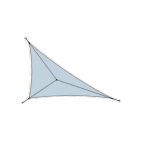 Vela triangolare con campana in tessuto