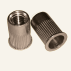 Blind rivet nuts with small CSK straight shank open type knurled