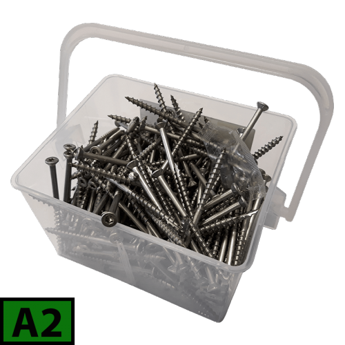 Box of coutersunk screws to terrace A2