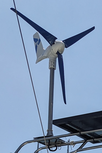 Matereau eolienne Mâtereau démontable pour éolienne adaptable sur portique de bateau ou arceau MPI Inox pour autonomie énergétique